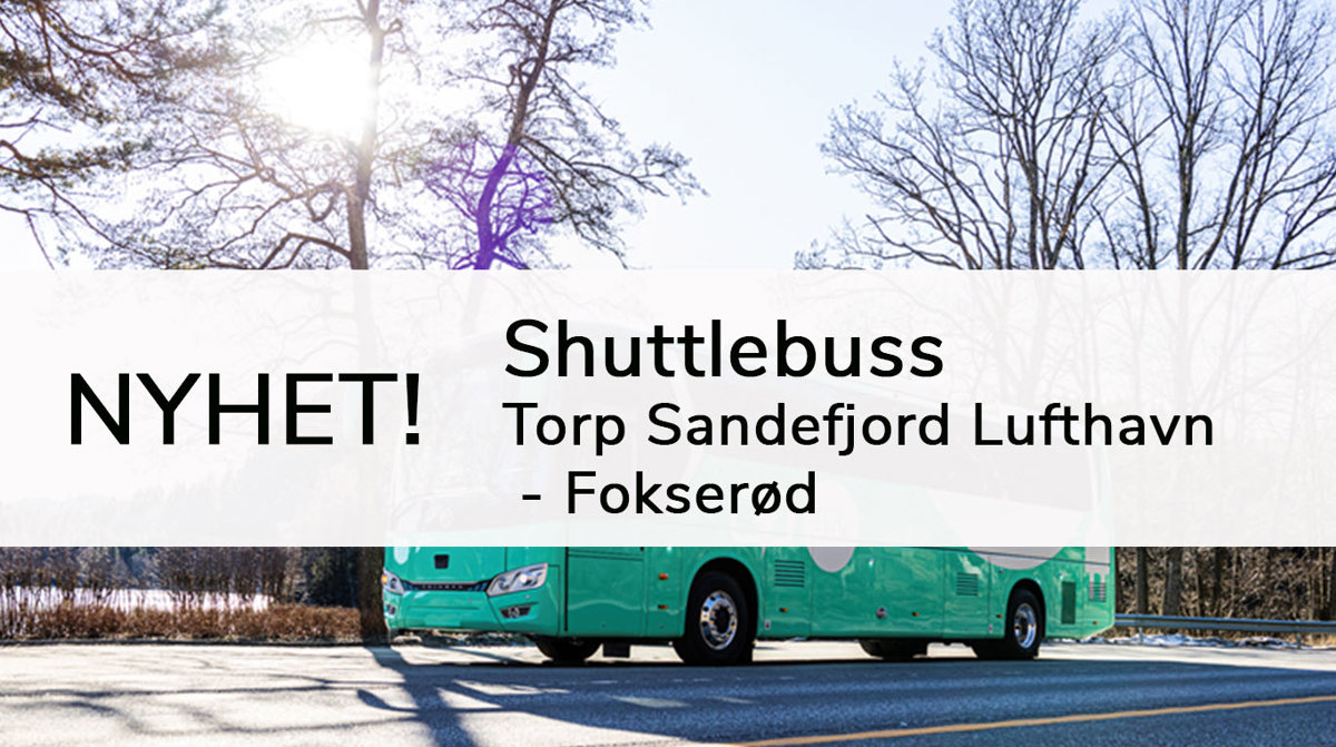 Nyhet! Shuttlebuss Torp Sandefjord Lufthavn - Fokserød