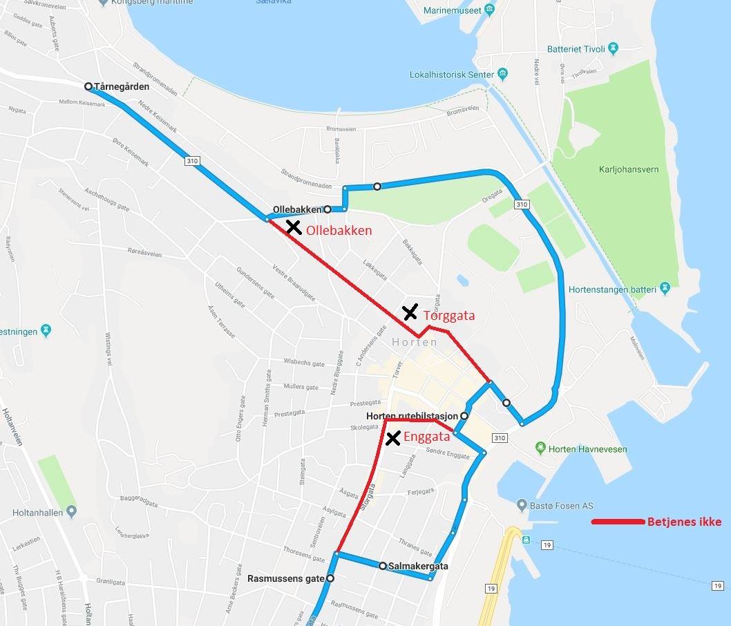 Horten endret trase pga. 17. mai og barnehagetog 16 mai