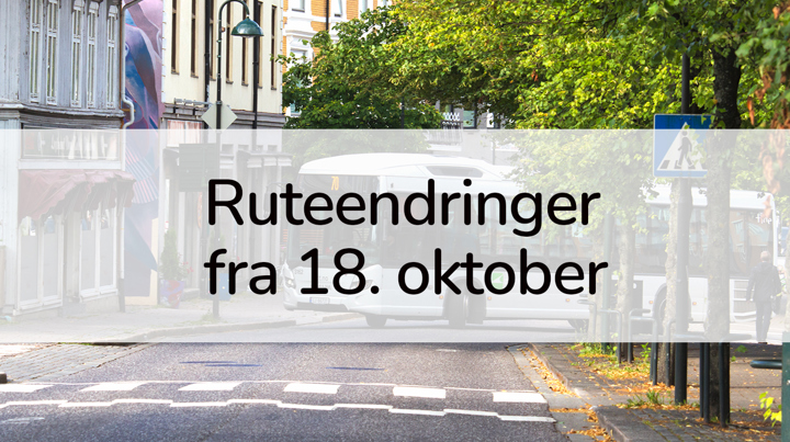 Ruteendringer Fra 18 Oktober