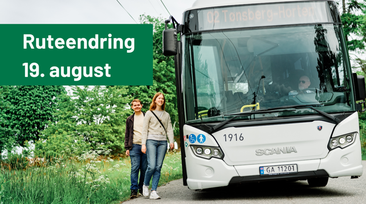 Ruteendring 19 August