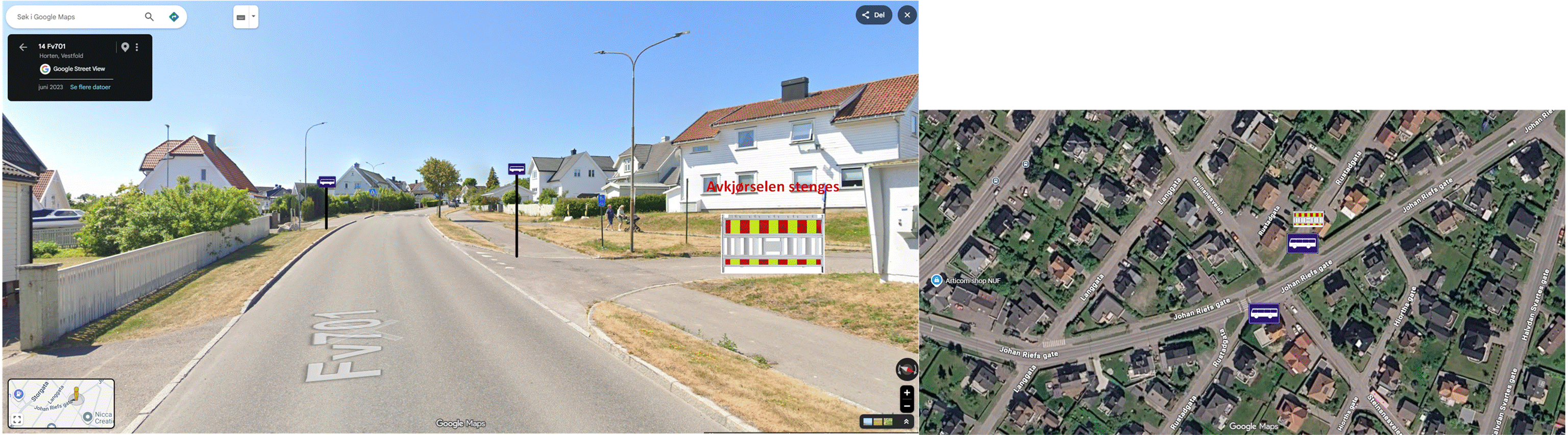 Johan Riefs gate midlertidig holdeplass