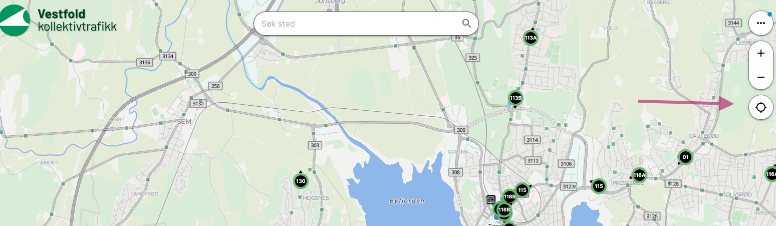 Navigasjon VKT kartet